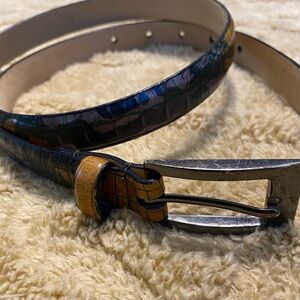 🍀WCM New York Multicolor Crocodile Pattern Belt